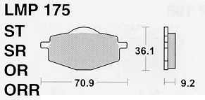 Колодки дискового тормоза AP Racing LMP175 ST (FDB383 / FA101) - миниатюра 1