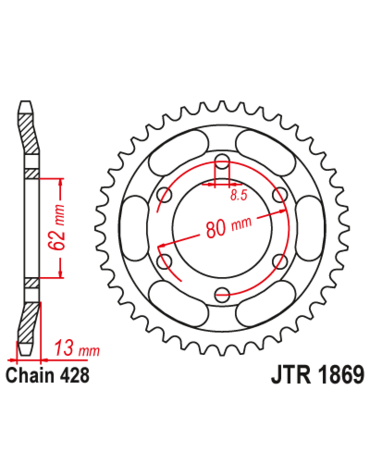 Звезда ведомая JTR1869 45