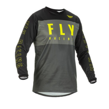 Джерси Fly Racing F 16 Cерый черный желтый (2022) - миниатюра 3