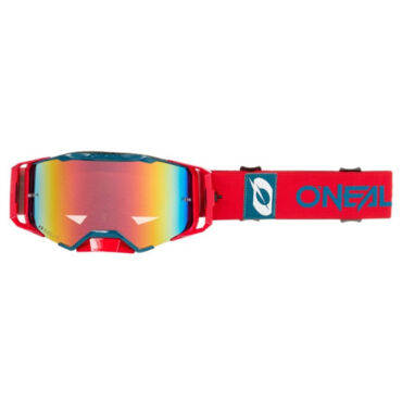 Oneal Маска Кроссовая B 33 Bold красный, иридиевые линзы - миниатюра 1