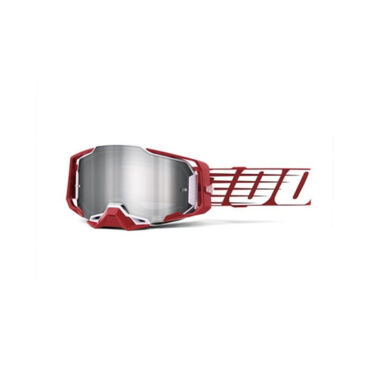 100% Очки Armega Goggle Oversized Deep Red Flash Silver Lens - миниатюра 1