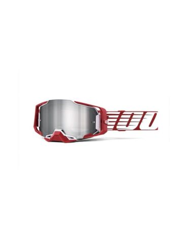 100% Очки Armega Goggle Oversized Deep Red Flash Silver Lens
