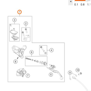 KTM Complete master cylinder Машинка сцепления в сборе с рычагом 65 SX 23-> / 85 SX 21-> ( 47202030044 ) - миниатюра 1