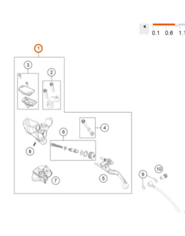 KTM Complete master cylinder Машинка сцепления в сборе с рычагом 65 SX 23-> / 85 SX 21-> ( 47202030044 )