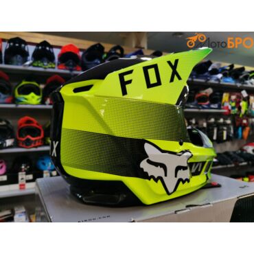 Мотошлем Fox V1 Ridl Helmet Flow Yellow - миниатюра 4