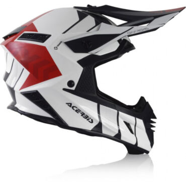 Acerbis Шлем кроссовый X Track White Red Glossy - миниатюра 3