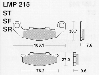 Колодки дискового тормоза AP Racing LMP215 ST (FDB508 / FA141)
