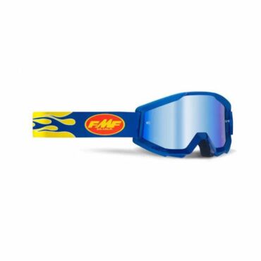 100% Очки FMF Powercore Flame Navy Зеркальная Синяя линза - миниатюра 1
