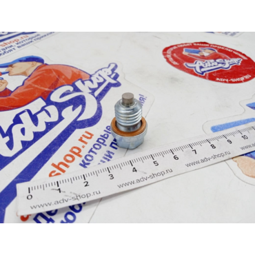 LS MAGNETIC OIL DRAIN PLUG M12x1.5 Болт магнитный сливной XR250 / X400 /  XL1000 / CRF1000 / CRF1100 ( 10012304 / 10002912  ) - миниатюра 2