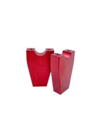 Стойки руля нижние CNC тип 140MX H80мм Ф22 мм RED к т 2шт