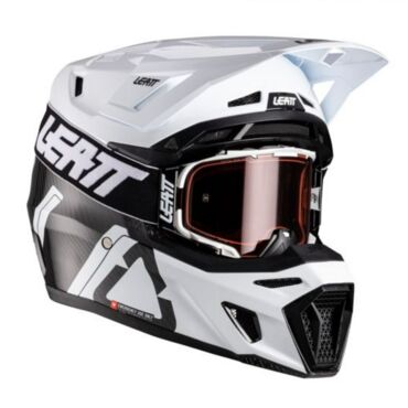 Leatt Мотошлем 9.5 Carbon White + очки Velocity 6.5 V26 - миниатюра 7