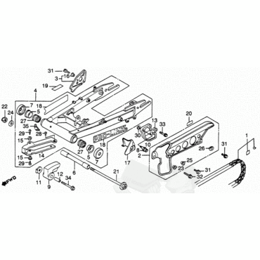 HONDA втулка защиты цепи XRV750 ( 52159KB7000 ) - миниатюра 3