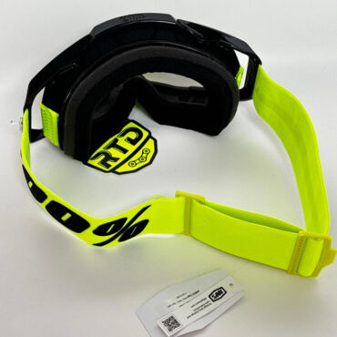 Очки для мотокросса 100% ARMEGA Neon Yellow с прозрачной линзой  - миниатюра 3