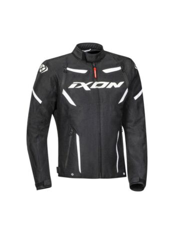 Куртка текстильная мужская Ixon Striker черно - белая XL