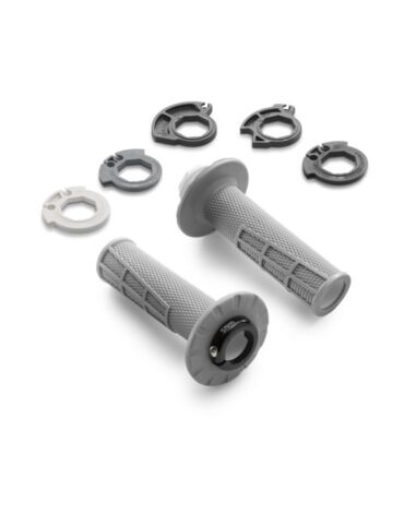 Грипсы серые с отверстиями ODI (Lock ON) KTM 24- / Husqvarna 24- / GasGas 24-