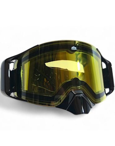 AiM Очки снегоходные с магнитной линзой и подогревом (PRO) 31 104 Accu Heated Black Glossy
