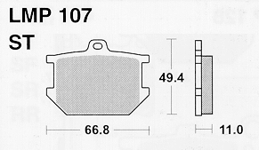 Колодки дискового тормоза AP Racing LMP107 ST (FDB177)