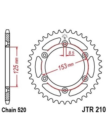 Звезда ведомая JTR210.48SC