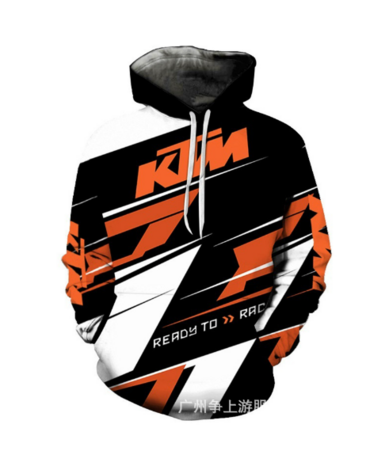 Толстовка KTM 2XL оранжево черно белая