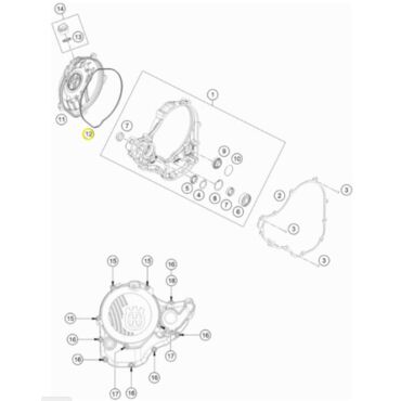 Прокладка крышки сцепления FE FC250 350(с17) - миниатюра 1