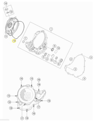 Прокладка крышки сцепления FE FC250 350(с17)