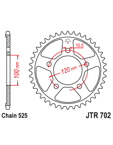 Звезда ведомая JTR702 44