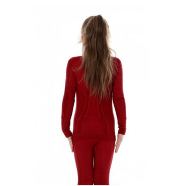 Brubeck Футболка на девушку Active Wool Бордовый - миниатюра 3