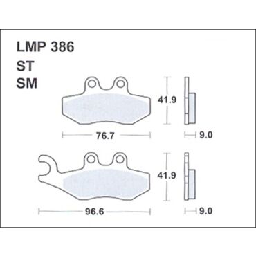 Колодки дискового тормоза AP Racing LMP386 SM (FDB2142 / FA353) - миниатюра 1