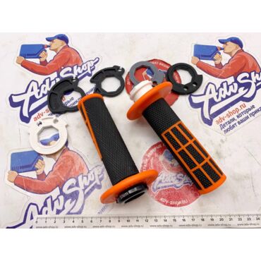 KTM Lock on grip set грипсы открытый торец 125 450 SX SXF 23-> / EXC EXCF 24-> ( A46002921500EB ) - миниатюра 3