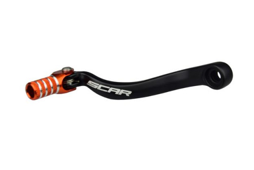 Лапка переключения передач Scar под мотоциклы KTM 85SX 18 19, HQV TC125 150SX 17 19, 125 250 XC W оранжевая - фото 1