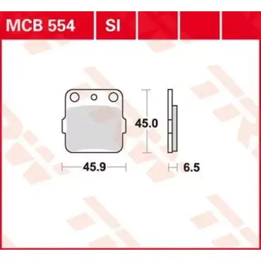 Колодки тормозные дисковые MCB554SI - миниатюра 1