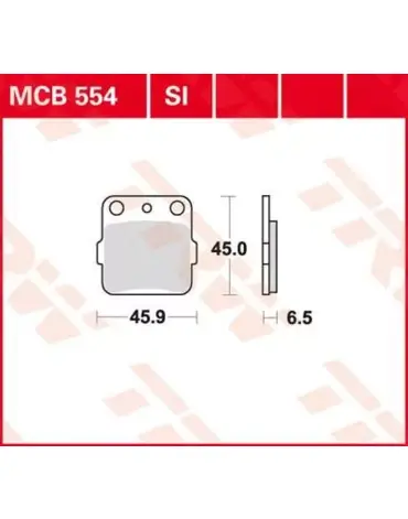 Колодки тормозные дисковые MCB554SI