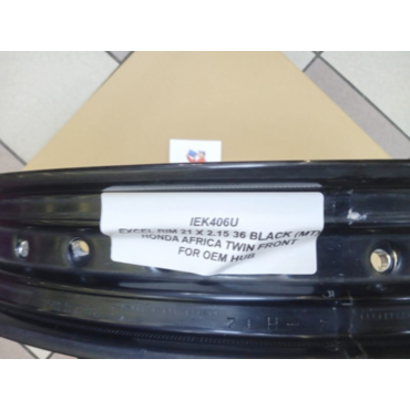 EXCEL IEK406U RIM Black 21 X 2.15 ( 36 спиц OEM HUB ) обод R21 черный CRF1000 / 44701 MKK D01 / 44701 MKK DA1 / 44701 MJP G61 - миниатюра 3