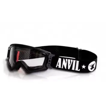 Кроссовые очки (маска) MUDMAX - ANVIL BLACK / CLEAR LENS NO PINS - миниатюра 1