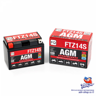 FQ FTZ14S АКБ аккумулятор AGM 11,2 Ah 230A YTZ14S (YTZ12S) КТМ 950 990 1190 1290 adv 03 24 / HONDA XL700 07 12 CRF1000 16 17 / BMW R1200 13 16 ( 38435 ) - миниатюра 4