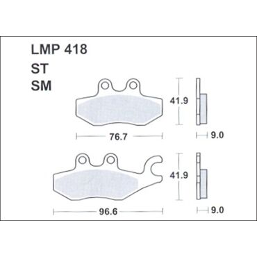 Колодки дискового тормоза AP Racing LMP418 SM (FDB2186 / FDB2142 / FA418) - миниатюра 1