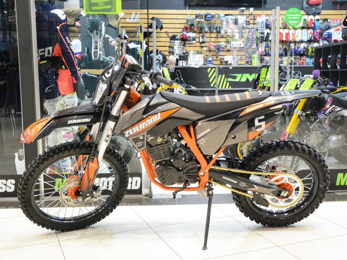 Мотоцикл кроссовый Zuumav FX K5 LITE 250CC Orange 21 18 - фото 1