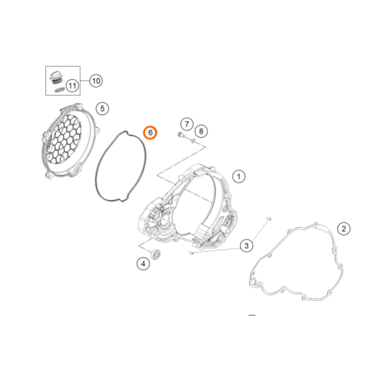 Прокладка крышки сцепления KTM OEM A48030027000 EXC TBI 2024 2026 - миниатюра 1
