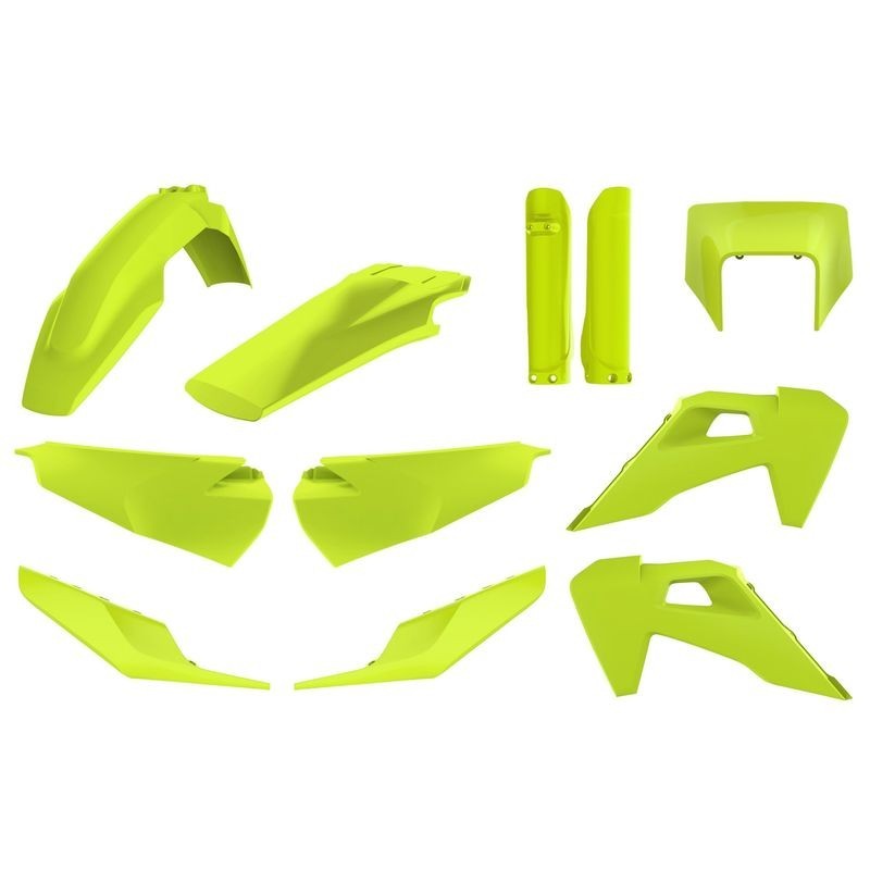 Polisport kit Husqvarna TE FE (20->) Yellow flo  комплект пластика желтый флуоресцентный TE FE 20 22 // 178 90904
