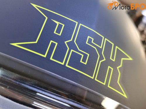 Шлем модуляр RSX Spark (HS 159) Winter, черно желтый матовый, очки желтые - фото 6