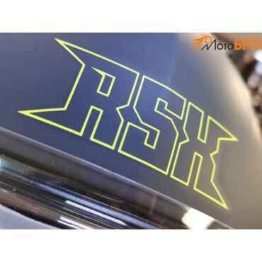Шлем модуляр RSX Spark (HS 159) Winter, черно желтый матовый, очки желтые - миниатюра 6