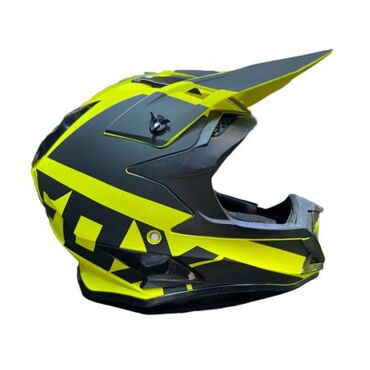 Мотошлем Alpharide T166 Кросс желто черный матовый - миниатюра 3