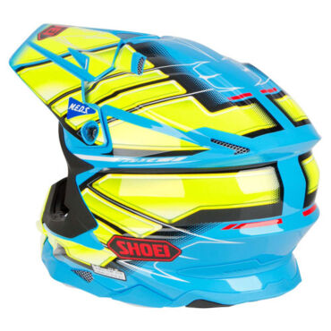 Шлем для мотокросса Shoei VFX WR Glaive TC 2, салатово синий - миниатюра 6