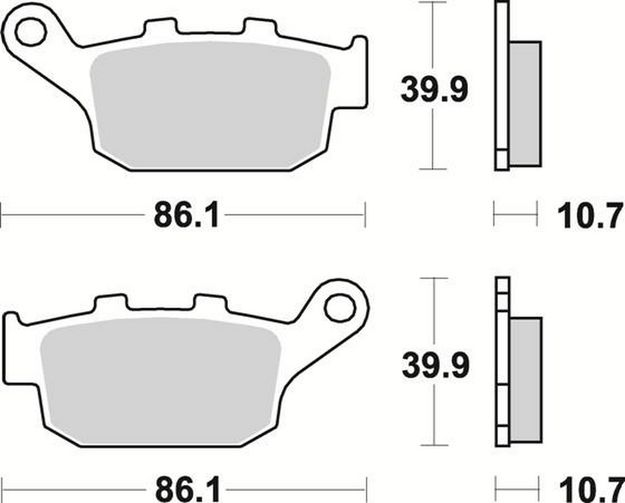 Braking 711CM56 Тормозные колодки зад XL600 XL650 XRV750 ( 2p204ns ) - фото 3