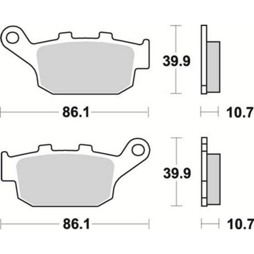 Braking 711CM56 Тормозные колодки зад XL600 XL650 XRV750 ( 2p204ns ) - миниатюра 3