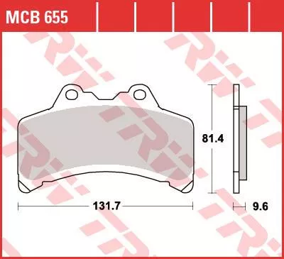 Колодки тормозные дисковые MCB655 - фото 1