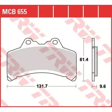Колодки тормозные дисковые MCB655 - миниатюра 1