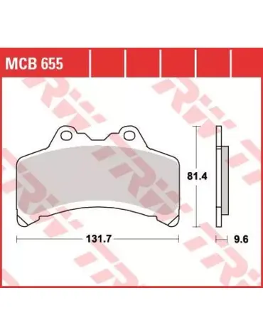 Колодки тормозные дисковые MCB655