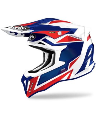 Кроссовый шлем Airoh Strycker Axe Blue Red Gloss M