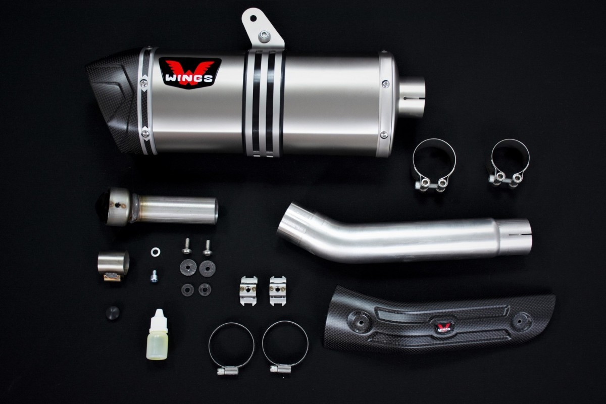 Wings Titanium Mufflers прямоточный титановый выхлоп (silver) YAMAHA TENERE 700 - фото 3
